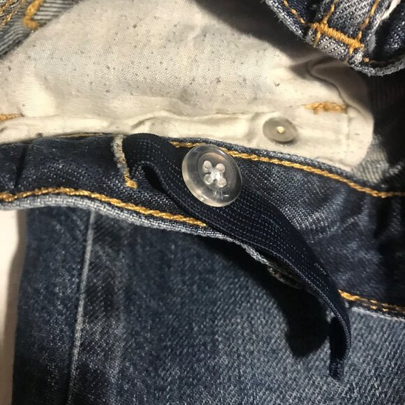 2 Pairs Size 7 Old Navy Boys Flex Fit Jeans Loose Bootcut & Straight Leg Dark - Picture 12 of 12